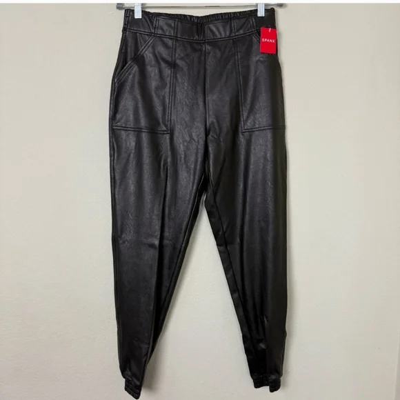 SPANX NWT LEATHER PANTS SIZE MEDIUM - Picture 3 of 6